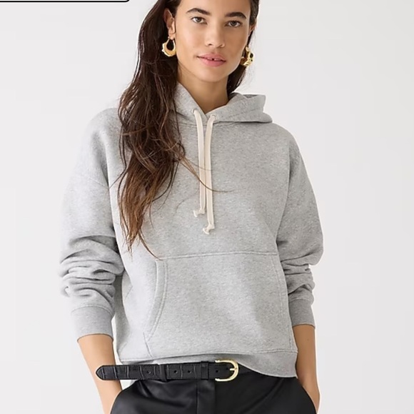 J crew heritage fleece hoodie heather grey - Picture 1 of 4